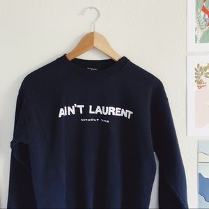 Black Graphic Crewneck